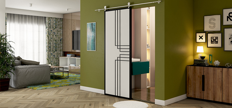 sliding bathroom door installation in Fruitridge Pocket